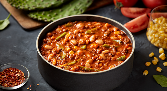 Cactus Chili with Beans